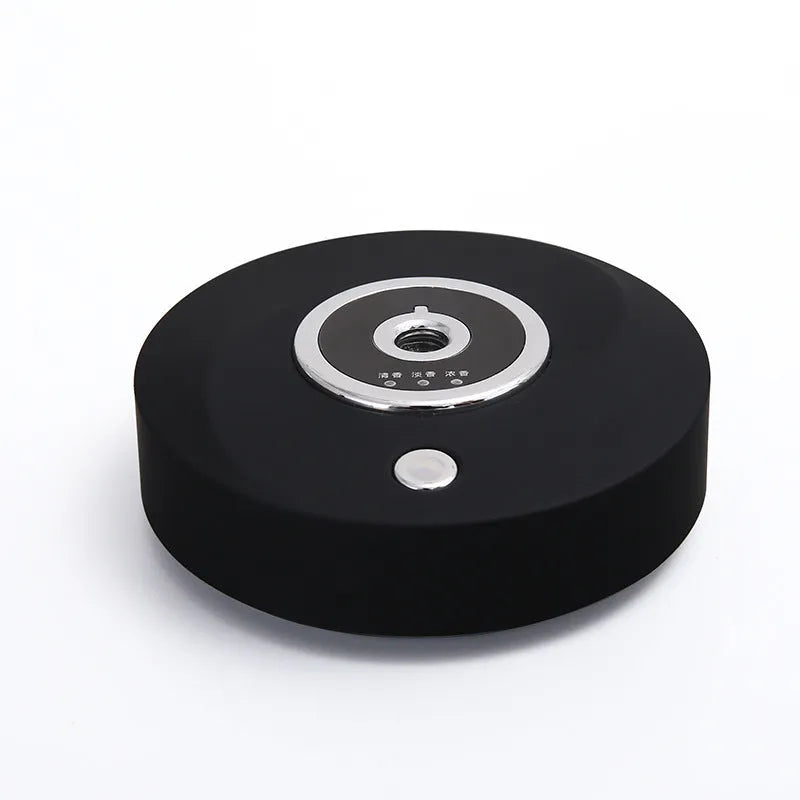Black plastic USB car diffuser with anti-slip pad for vehicle air freshening