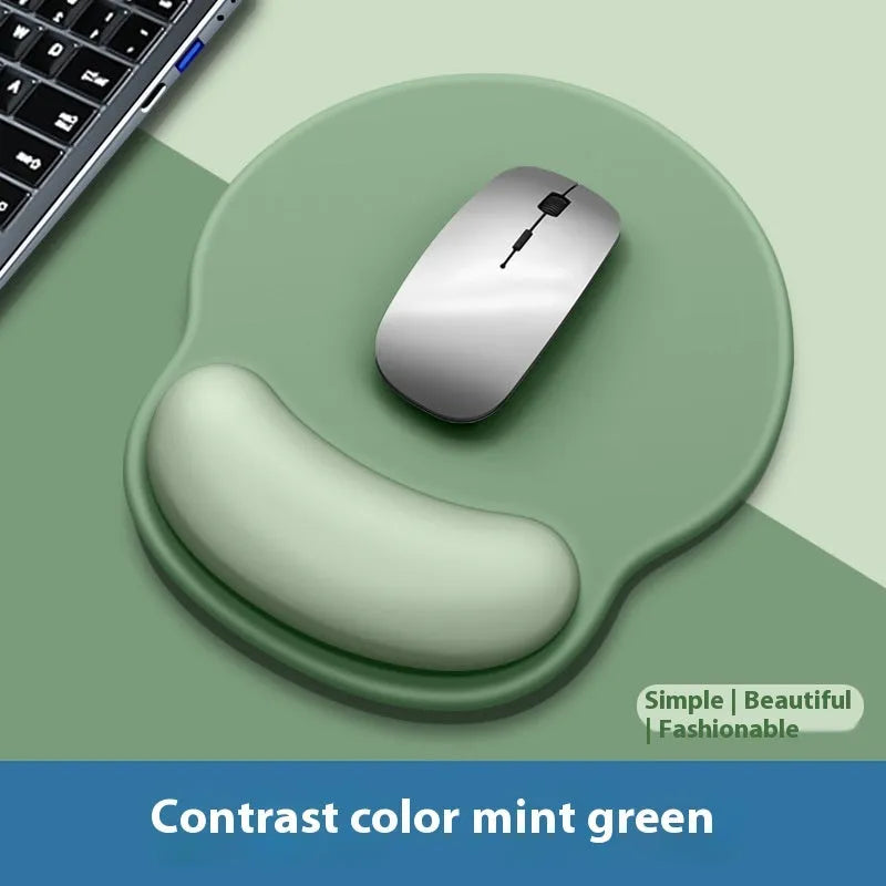 Silicone mouse mat with wristband in gradient blue-black colour pattern