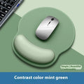 Silicone mouse mat with wristband in gradient blue-black colour pattern