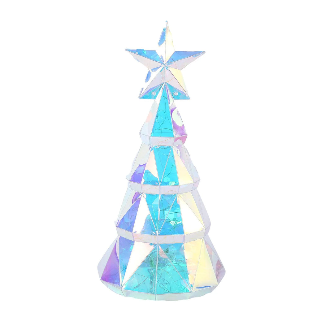 Colourful cartoon Christmas tree luminous decoration with dimensions 14.5cm by 4.8cm by 20cm