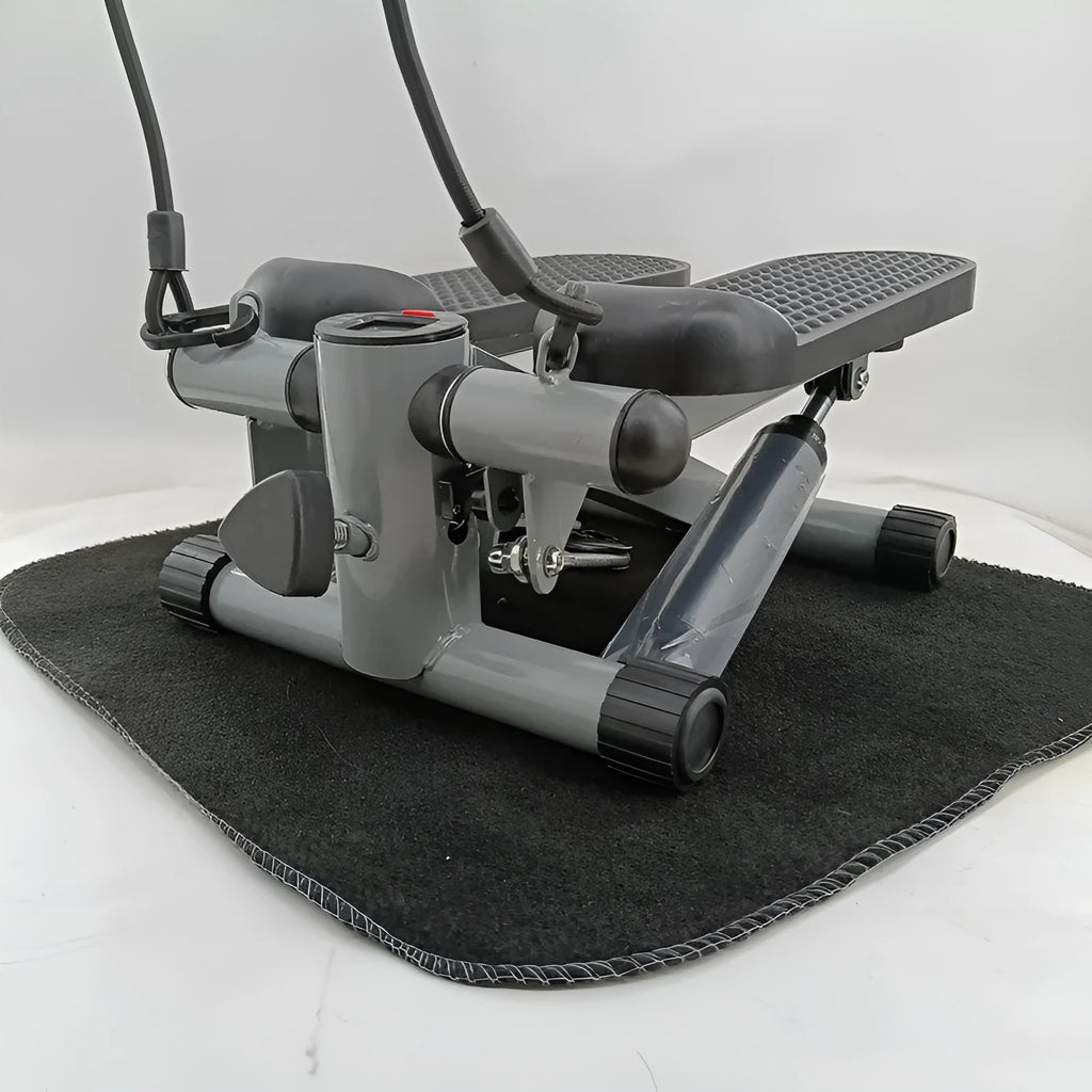 Silver grey hydraulic mini treadmill for home waist slimming exercises