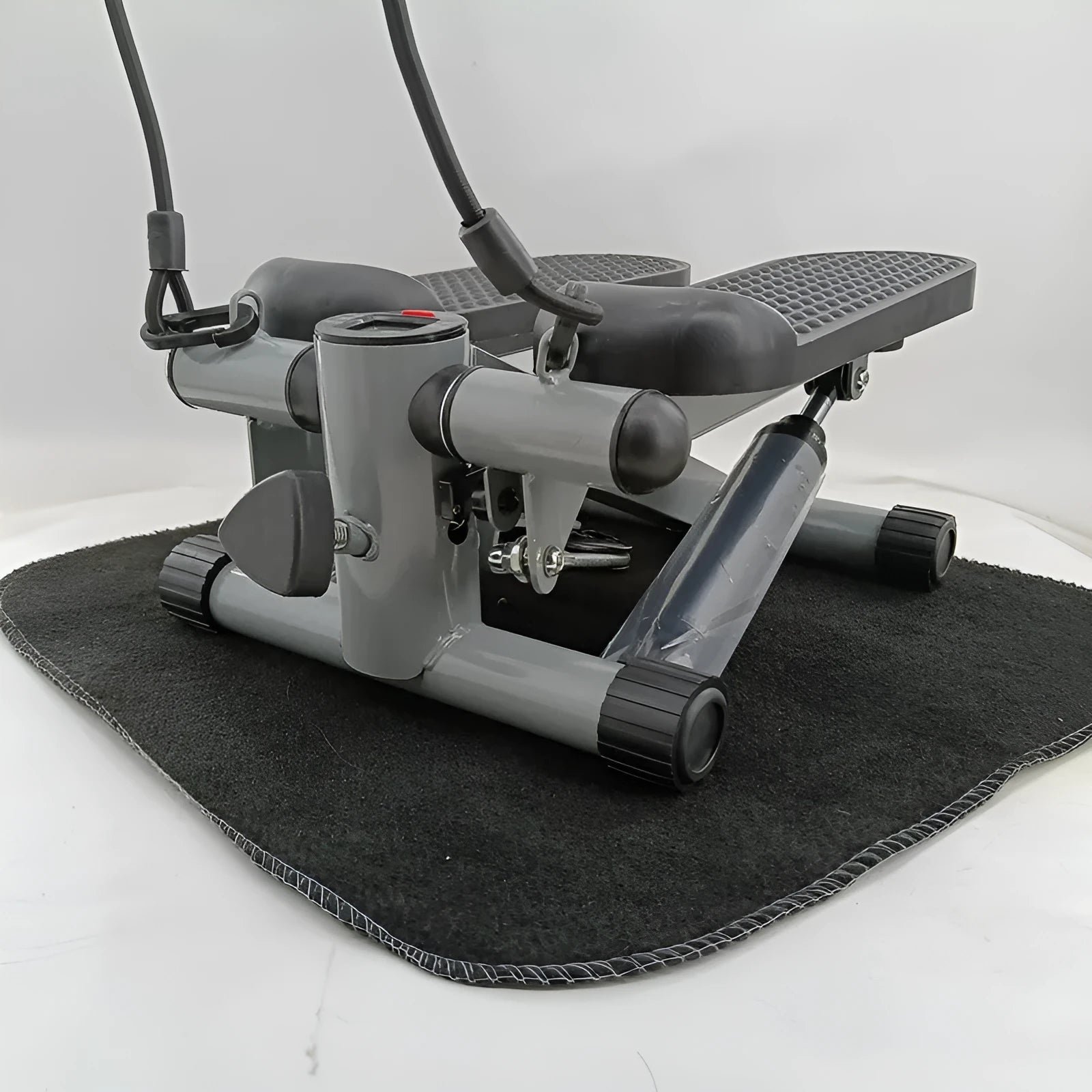 Silver grey hydraulic mini treadmill for home waist slimming exercises