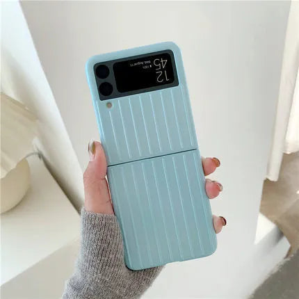 Samsung Z Flip3 ultra-thin flip mobile phone case in PC material showing colour options