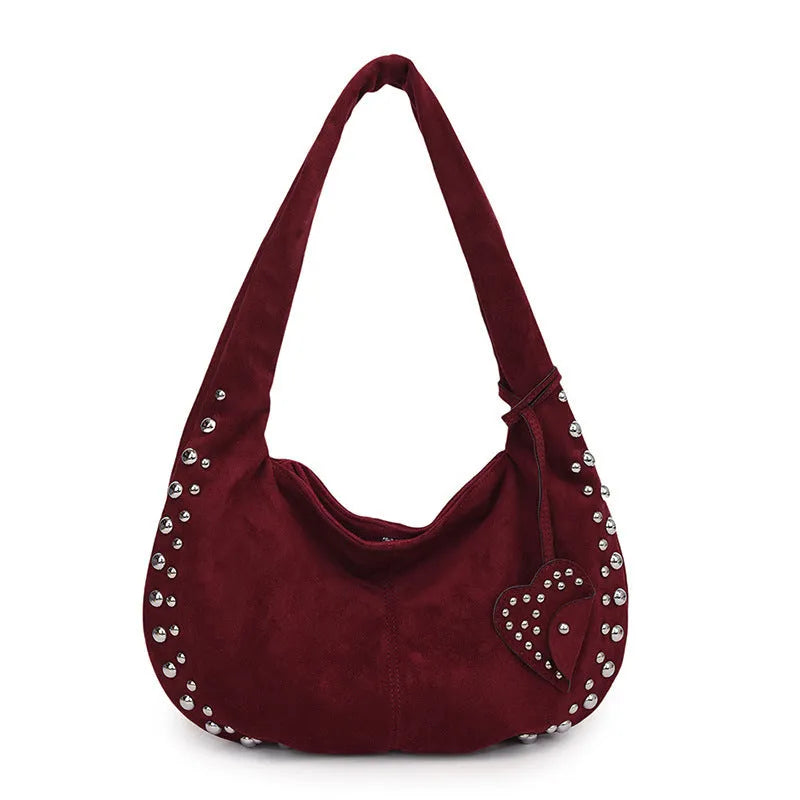 Soft plush strapless tote handbag in European and American retro style showing colour options