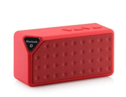 Cannon X3 small cube wireless Bluetooth speaker in five colour options on a white background.