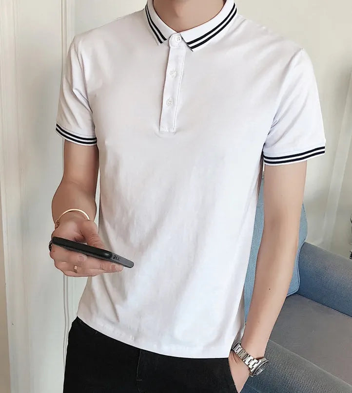 Men long-sleeved cotton T-shirt in black, side view, sizes M to XXXL
