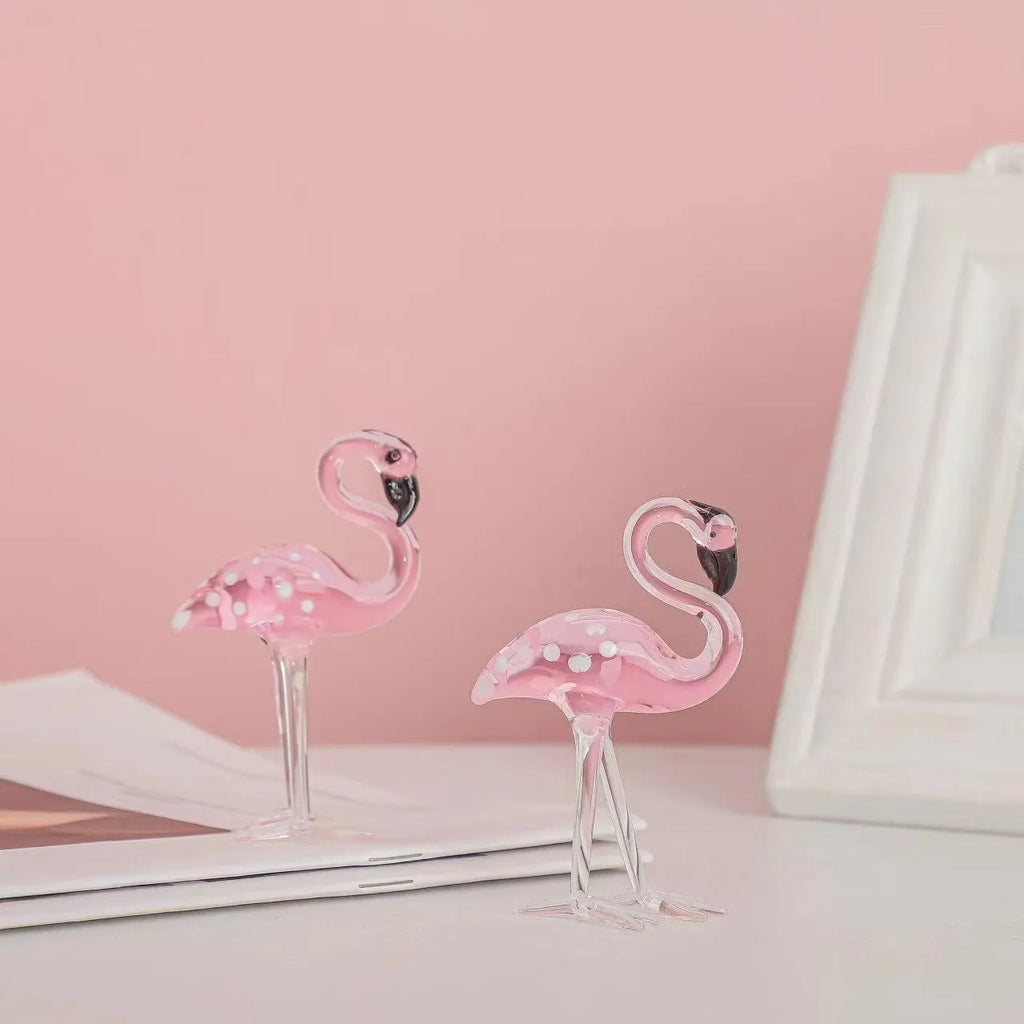 Pink crystal flamingo decorative ornament with modern style for home and gift use