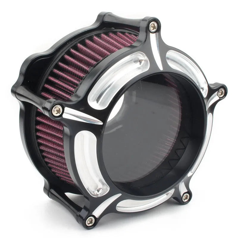 300 aluminium air filter suction retrofitting accessories in multiple colour options including black, red, and blue filter cartridges