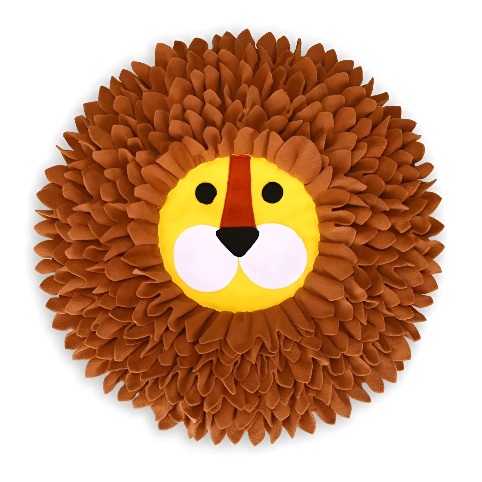 Brown Lion Sniffing Pad blanket with textured Yizhiwen fabric for dogs and cats to forage for food.