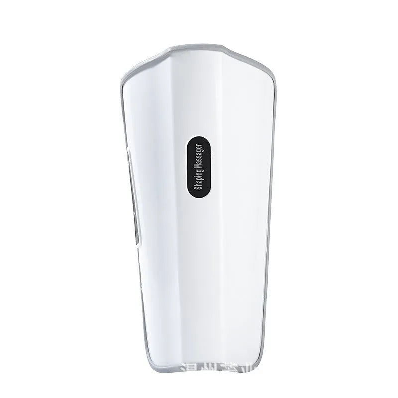 White plastic calf massager with mechanical controls and USB Type-C connection port