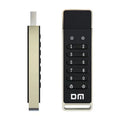 Metal security USB flash drive with fingerprint sensor and 64GB capacity