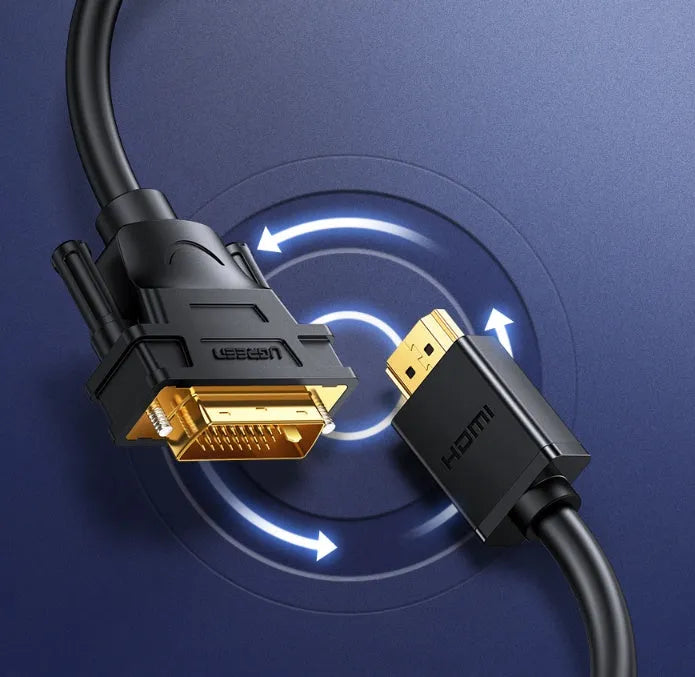 HDMI adapter cable for laptop to external display connection with length options shown