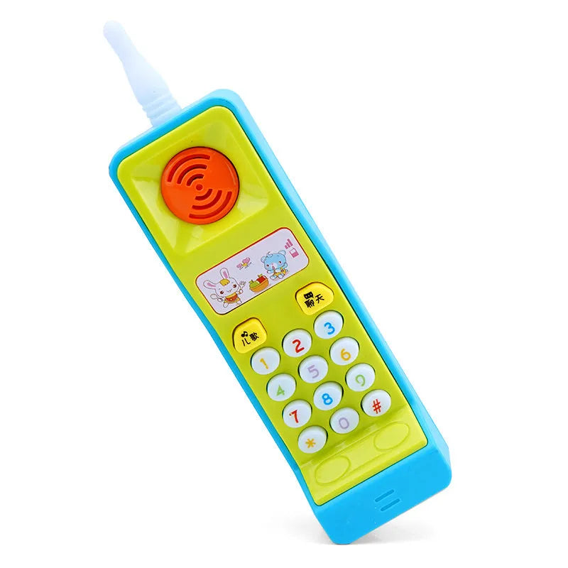 Children's battery-operated sound and light educational toy with cartoon animal design