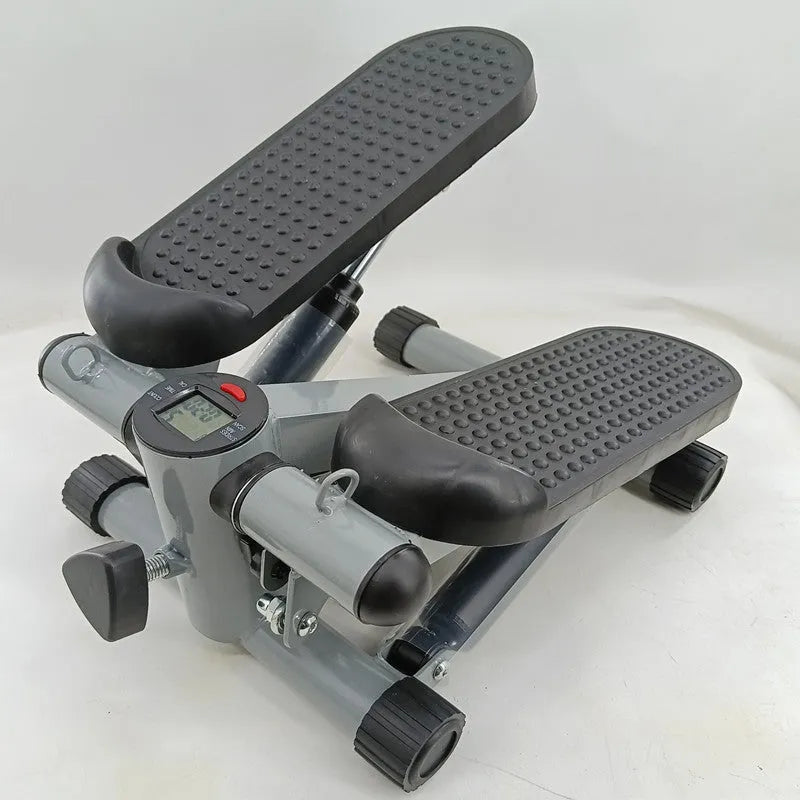 Silver grey hydraulic mini treadmill for home waist slimming exercises