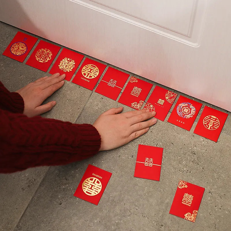 Mini wedding pick-up red packet in Chinese style with paper construction, multiple colour options