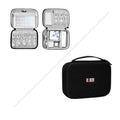 Black EVA digital storage bag for headphones with organised compartments