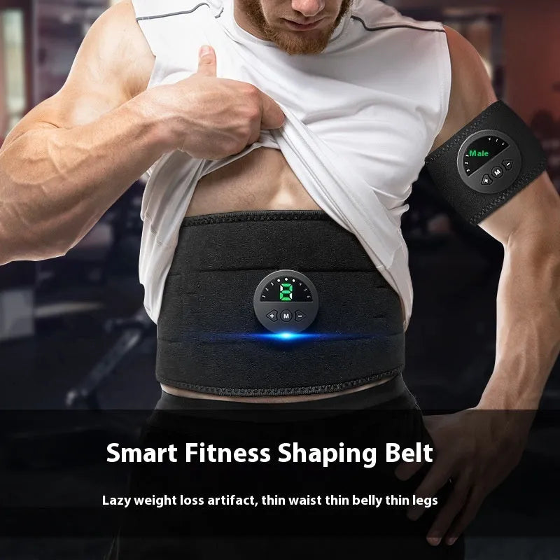 Violent sweat shaping fitness belt with display screen wrapped around waist for abdomen workout