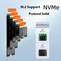 Black external hard disk enclosure with Type-C port for NVME solid-state drives