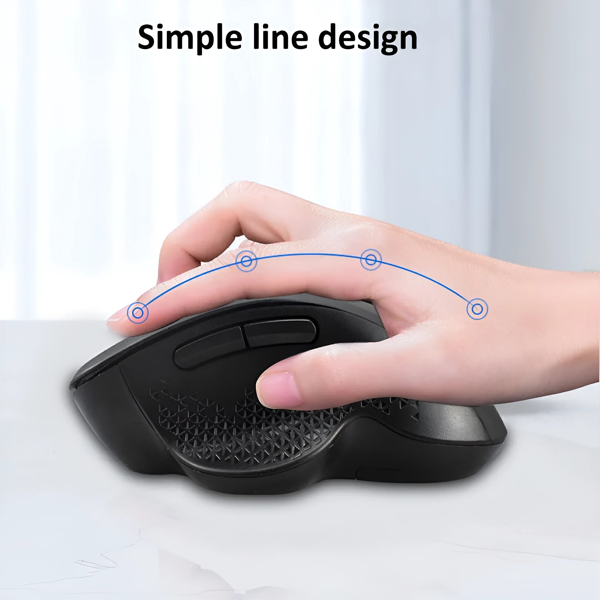 Grey wireless charging mouse for laptops with USB cable on white background