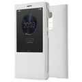Huawei flip silicone phone case for Mate 7 in imitation leather clamshell design Coffee colour