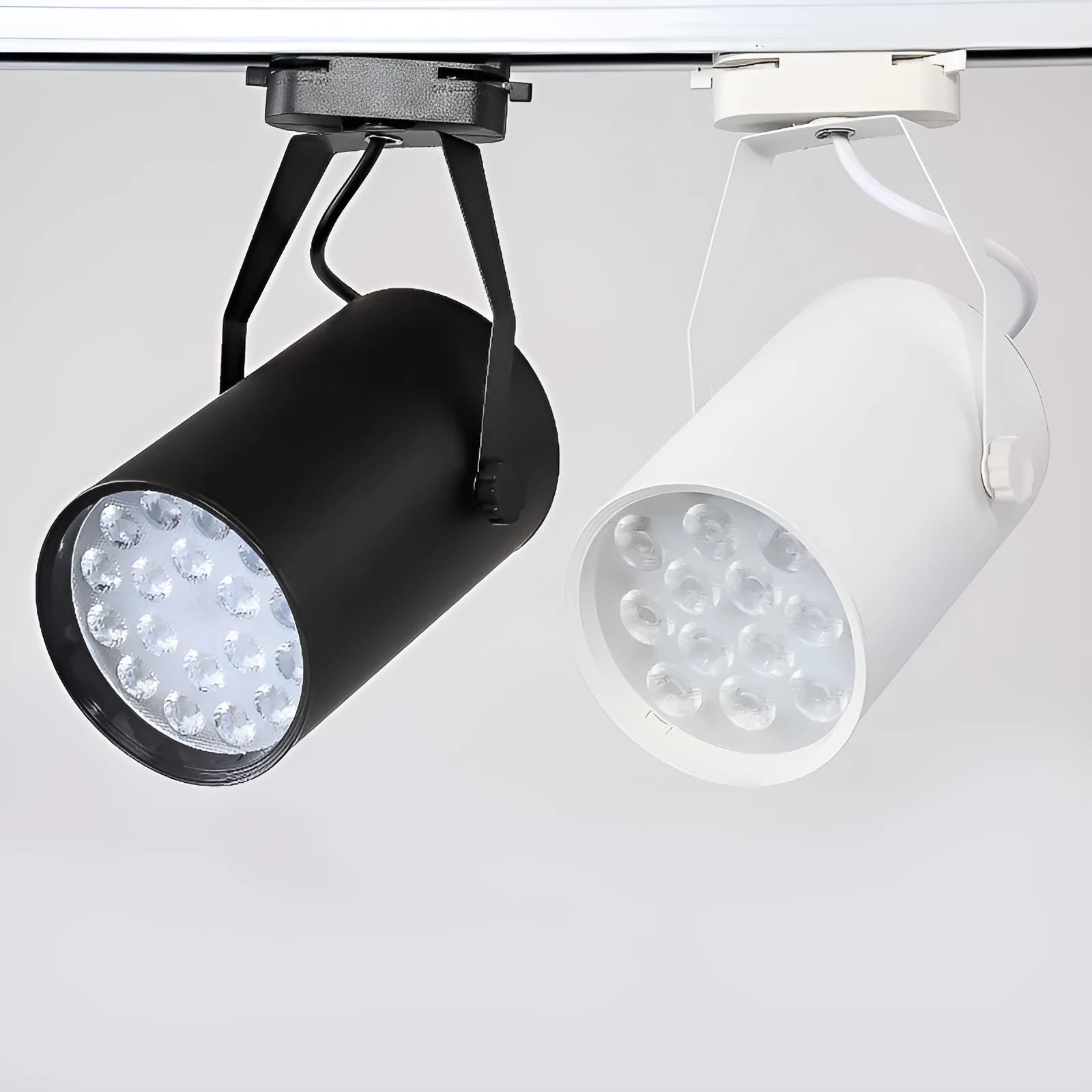 LED track spotlight with open-mounted slide design in modern simplicity style for retail lighting