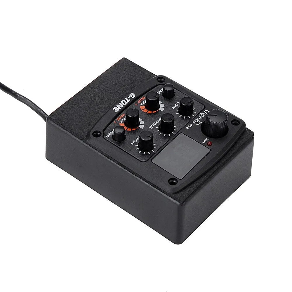 Black Cherub GT-6 acoustic guitar EQ and effects pickup unit for soundhole mounting
