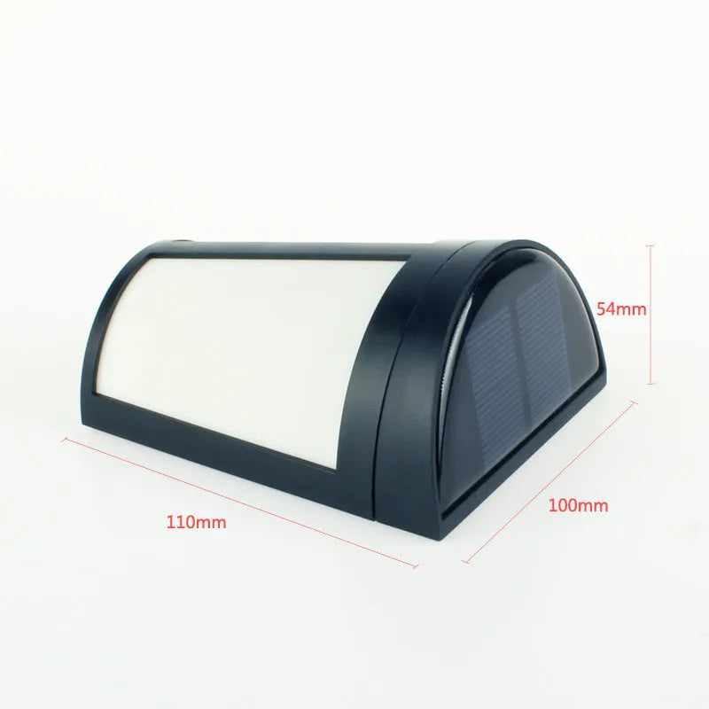Solar wall lamp with six LED lights for outdoor garden and courtyard lighting