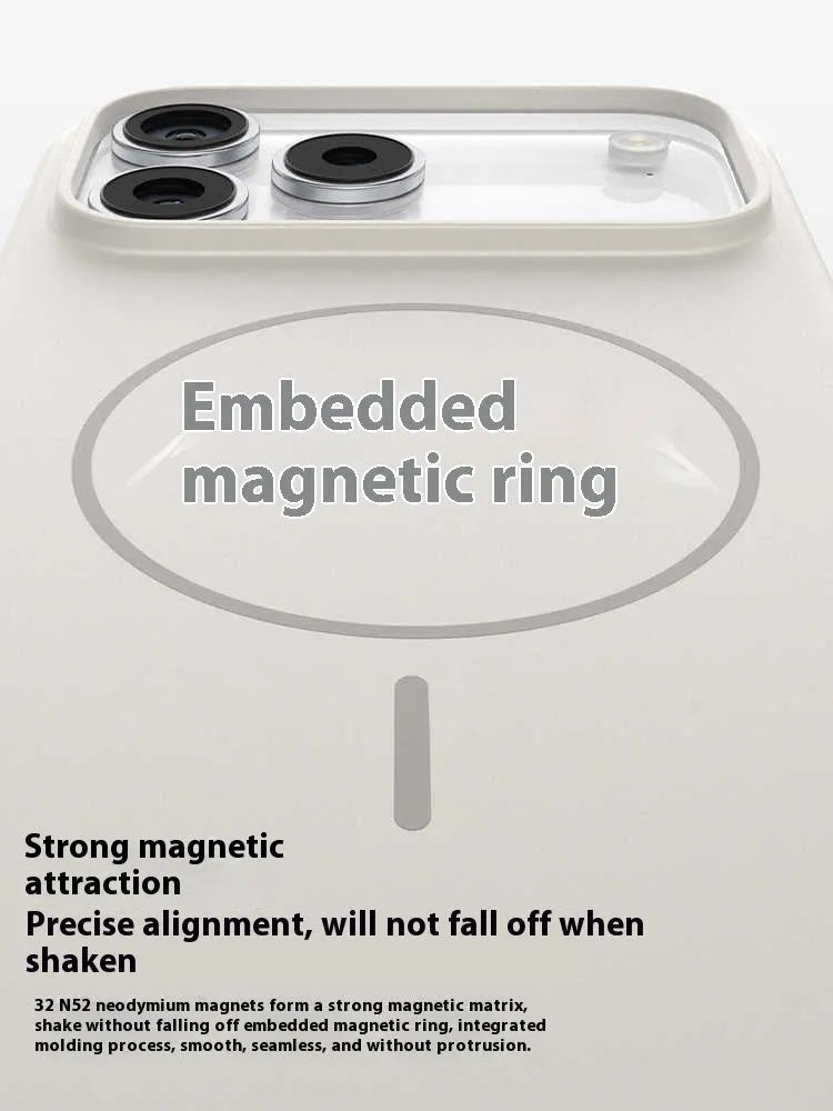 Frosted magnetic protective case for iPhone 17 Pro in Black colour with camera button cutout and MagSafe compatibility