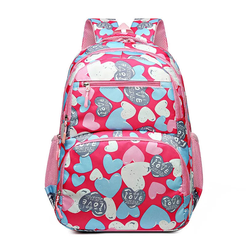 Children's Oxford cloth school backpack with air pillow belt system in blue colour