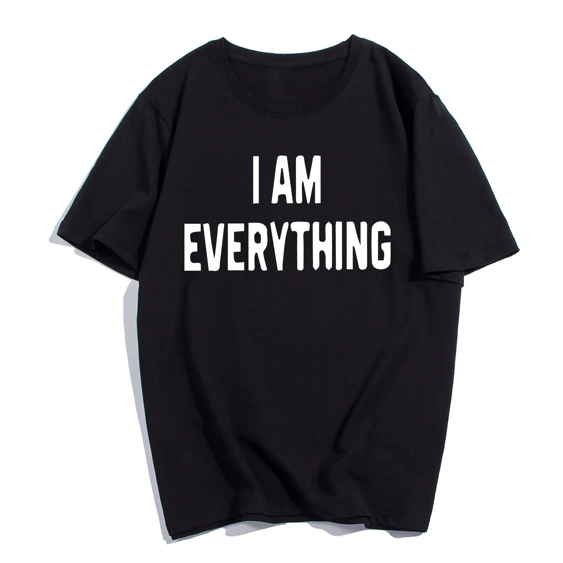Couples wearing matching cotton short sleeve t-shirts set in black and white colour options