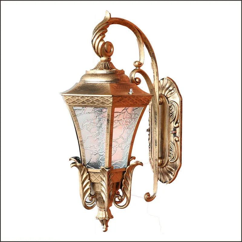 European-style black solar courtyard lamp with IP54 waterproof rating for outdoor wall mounting