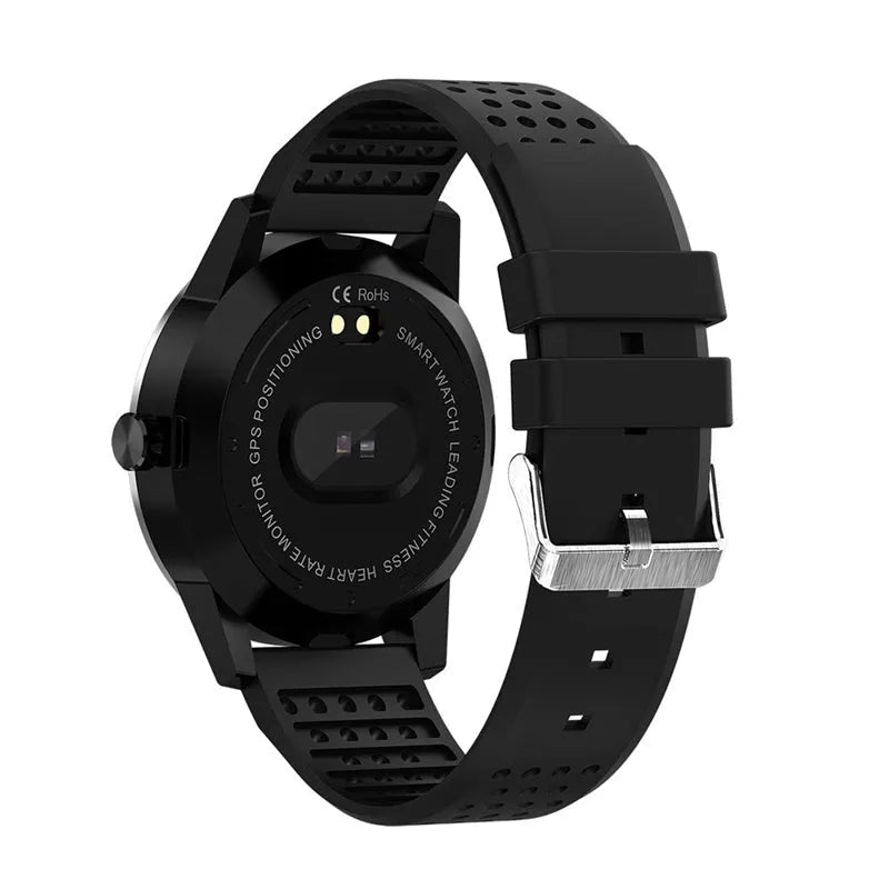 T2 colour screen smart bracelet in black showing heart rate data on display
