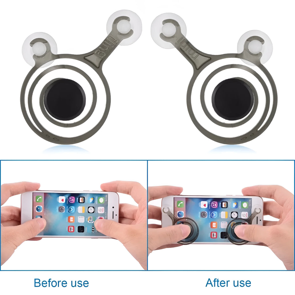 Universal smartphone joystick pair for mobile gaming on touch screen devices
