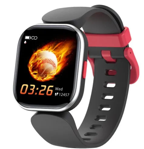 H39T blue and black smart children's watch with 1.4-inch screen and sporty TPU strap