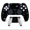 PS5 controller protective stickers in various styles, showing front and back PVC panels with a micro-frosted texture.