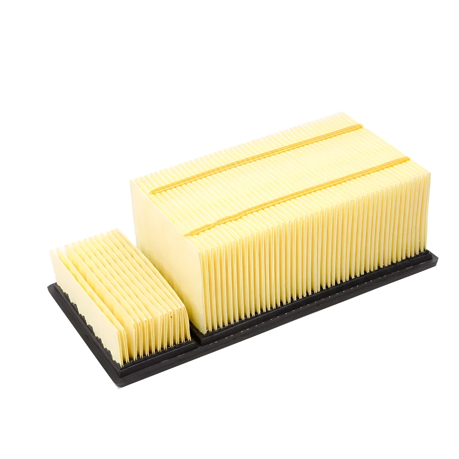 Dodge Ram pickup truck replacement air filter cartridge with metal mesh and sealing ring