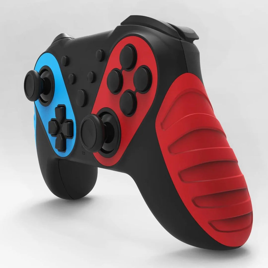 Red and blue wireless Bluetooth gamepad for Nintendo Switch and PC, model STK-7032SN
