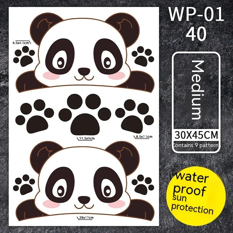 Car front bumper scratch blocking sticker with cartoon anime pattern in 30cm length option