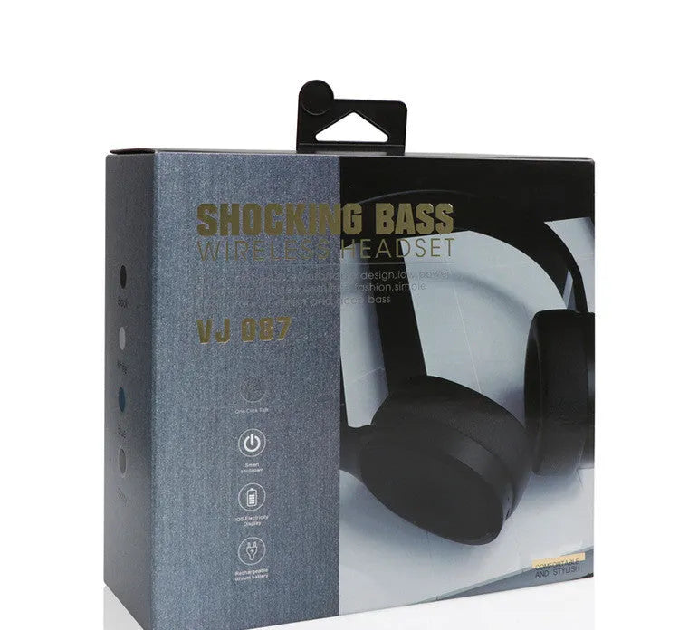 Wireless Bluetooth headset with 40mm speakers available in black, blue, grey, or white colours