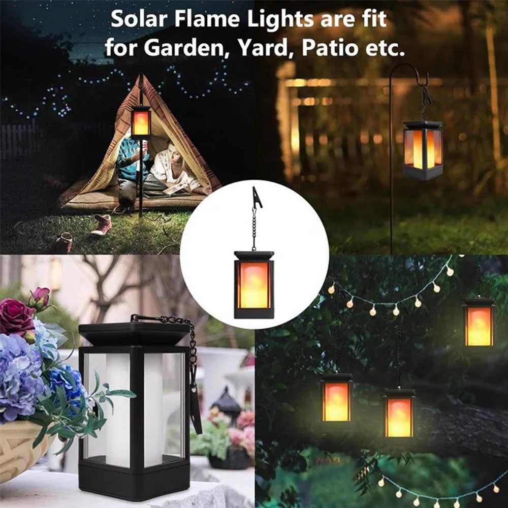 Antique flame design solar LED street lamp in black or grey for outdoor lighting without electrical wiring