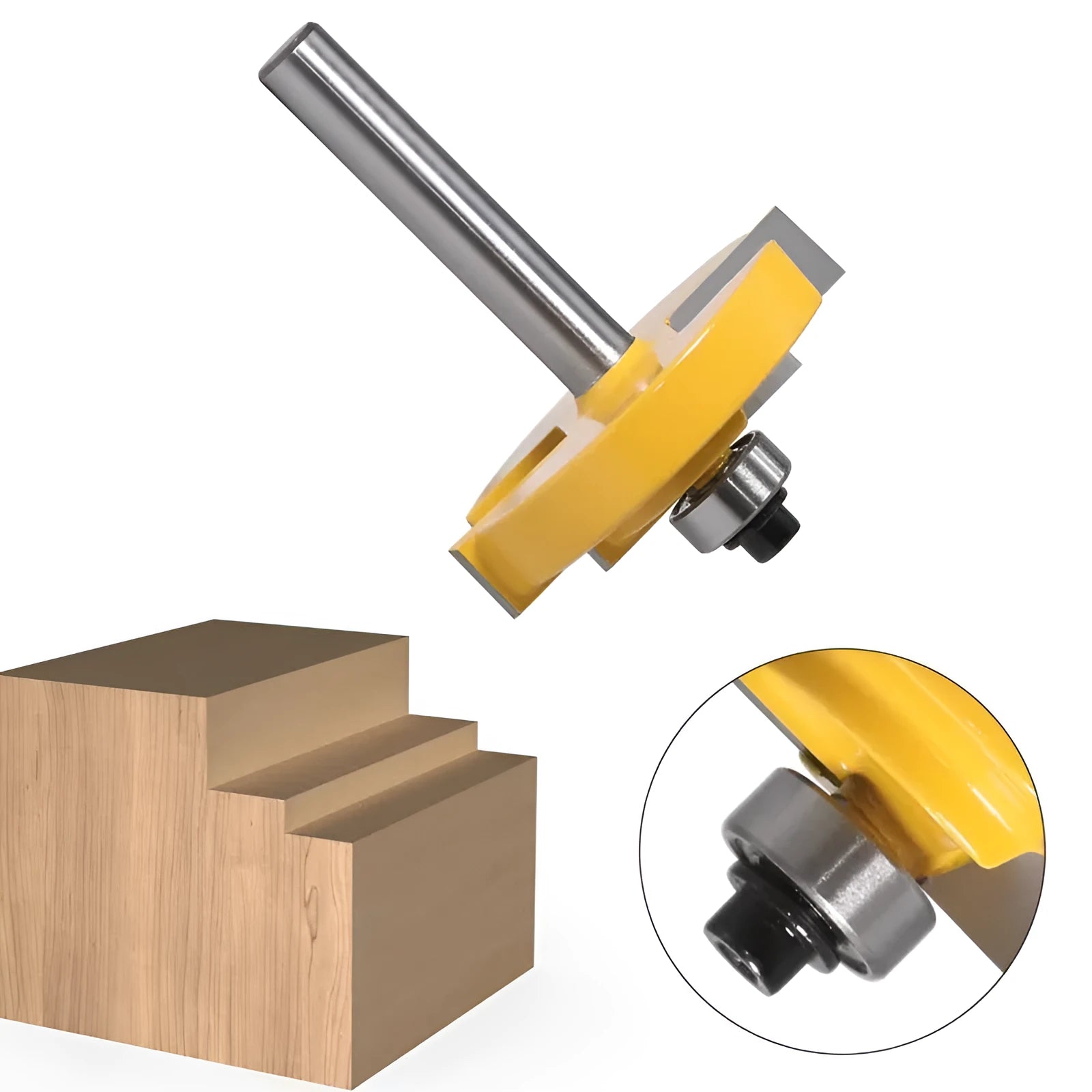 Door and window step knife woodworking cutter with 8mm shank and carbide blade