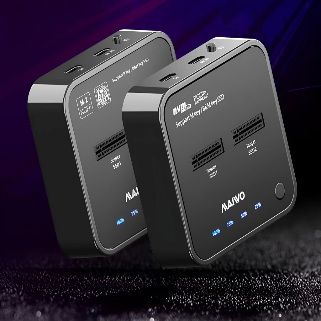 MAIWO K3016 M2 solid state hard disk docking station for SSD cloning with cables and power adapter