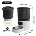 4L smart pet feeder with WiFi remote scheduling and video monitoring camera