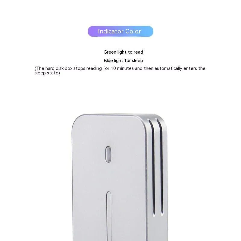 Silver aluminium alloy M.2 SSD enclosure measuring 5.2cm with dual protocol support