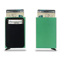 Frosted aluminium credit card holder in choice of eight solid colours
