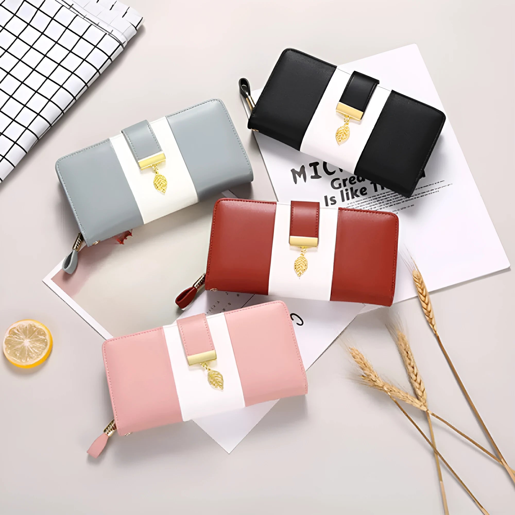 Anti-theft handbag with combination lock in PU leather, available in multiple colours