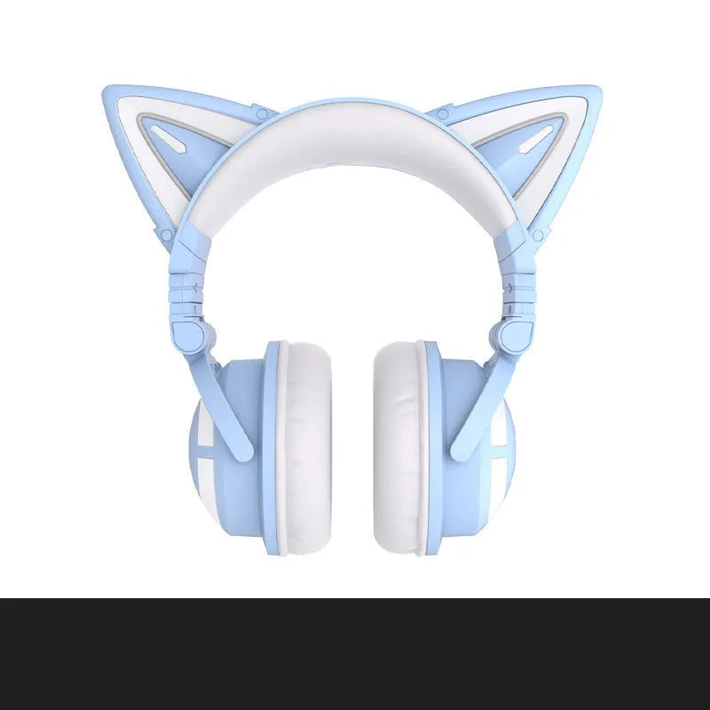 Cute Girl Game Gaming White Wireless Headset with microphone in Elf Black 3G colour
