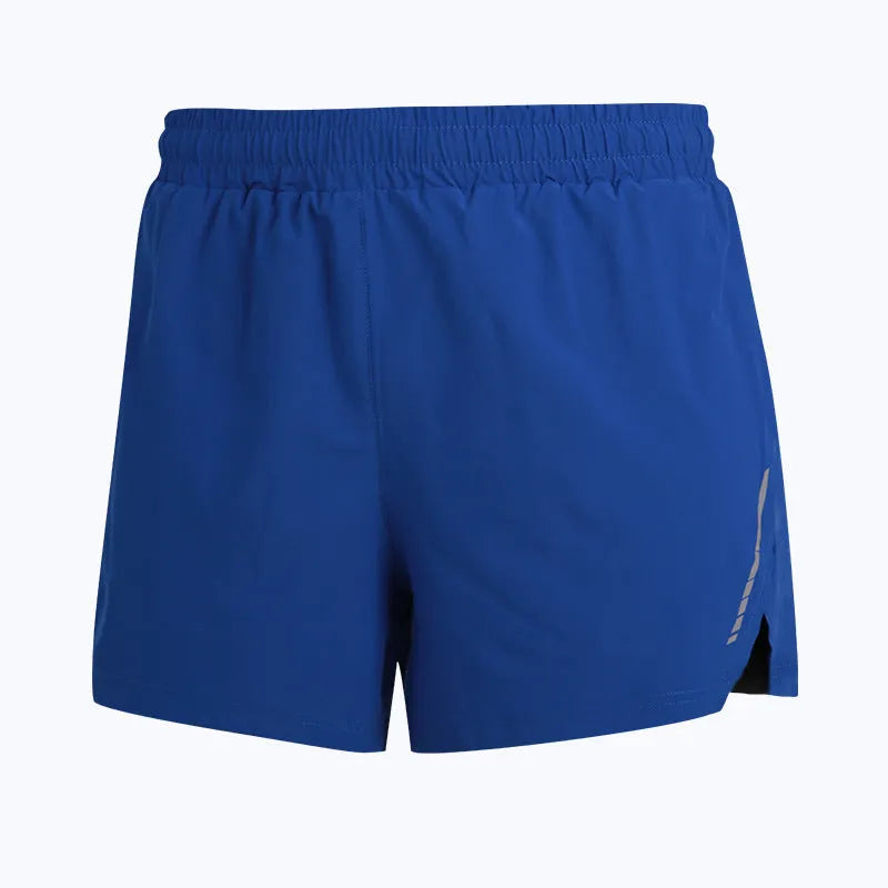 Men's straight-cut quick-dry running shorts in grey, available in multiple colours and sizes.