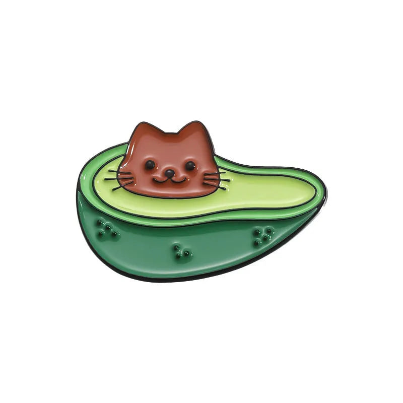 Colourful cartoon fruit zinc alloy brooch with metal pin back