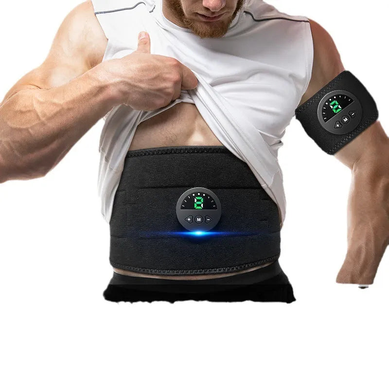 Violent sweat shaping fitness belt with display screen wrapped around waist for abdomen workout